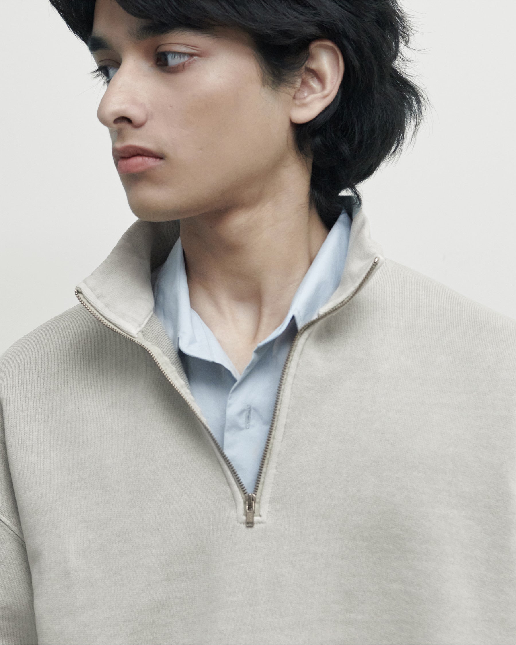 Brownyard - Sweat Half Zip Up (Stone) product image 3 | TRAB K-Fashion Australia