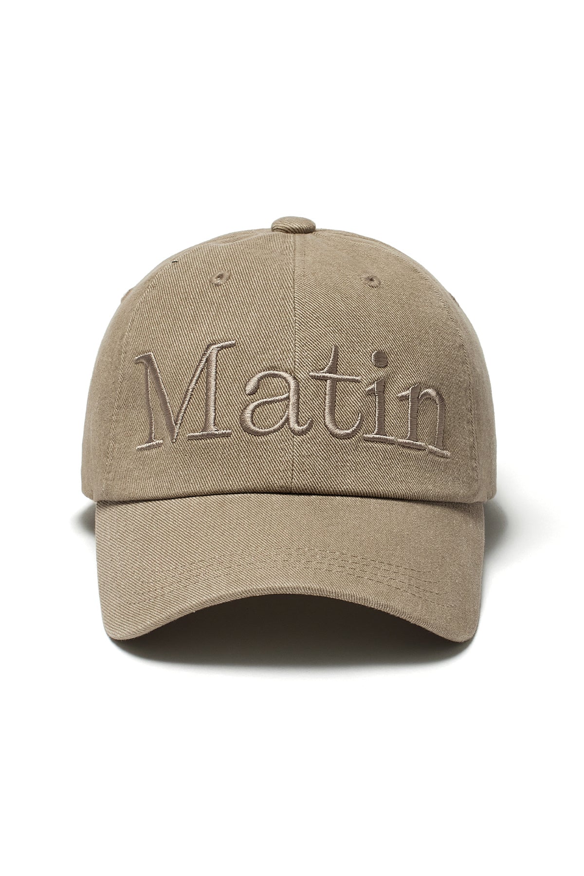 Matin Kim - Matin Logo Washed Ball Cap (Beige) product image 1 | TRAB K-Fashion Australia