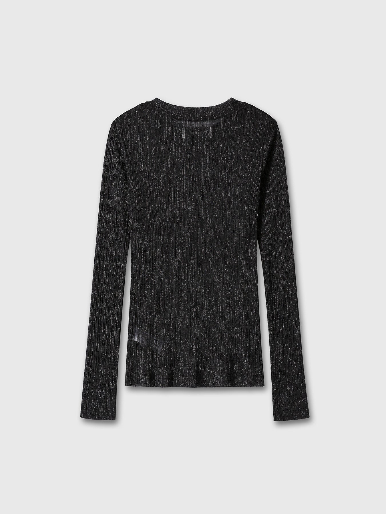Tonywack - Metallic Thread Sheer Longsleeve (Black) product image 10 | TRAB K-Fashion Australia