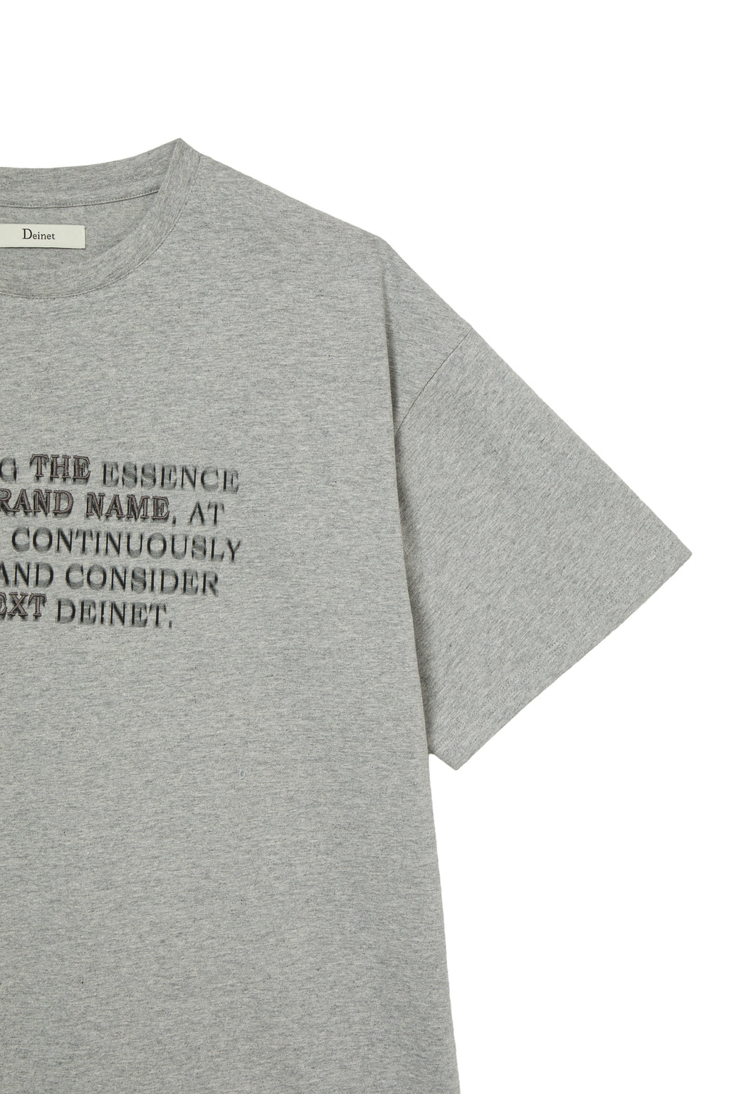 Deinet - Lettering T-Shirt (Melange Grey) product image 4 | TRAB K-Fashion Australia