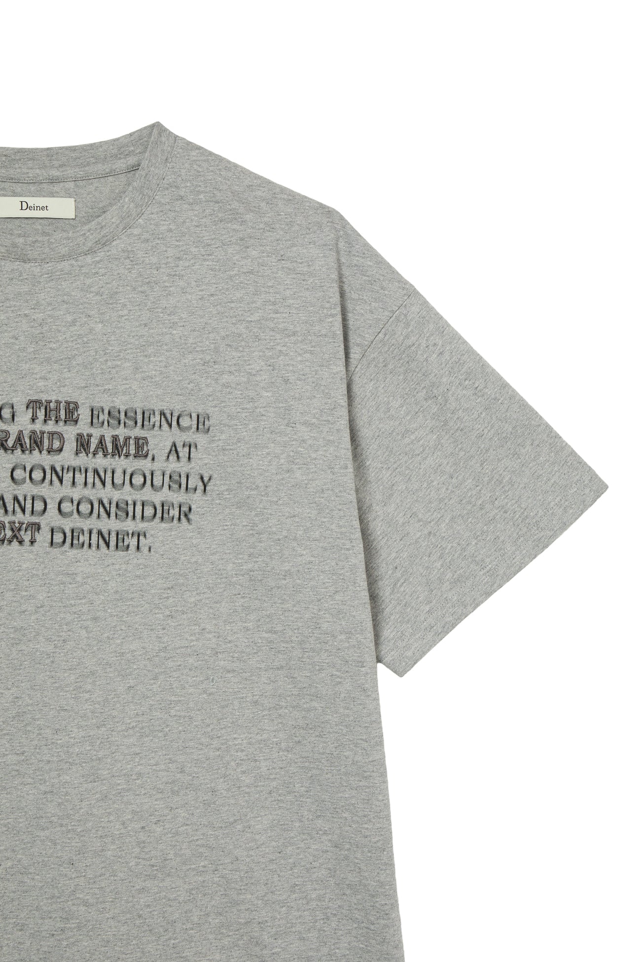 Deinet - Lettering T-Shirt (Melange Grey) product image 4 | TRAB K-Fashion Australia