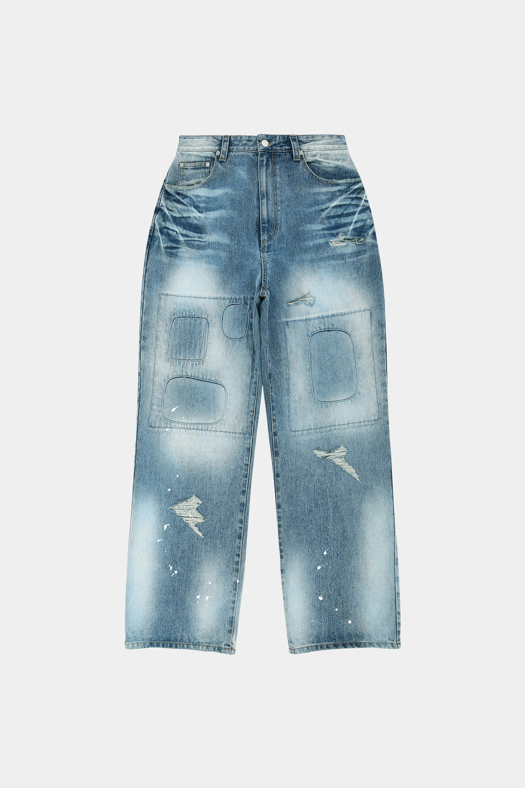 Andersson Bell - Repair Loose-Fit Jeans (Blue) product image 7 | TRAB K-Fashion Australia