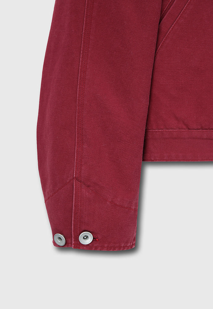 Tonywack - Leather Collar Garment-Washed Rivet Work Jacket (Red) product image 17 | TRAB K-Fashion Australia