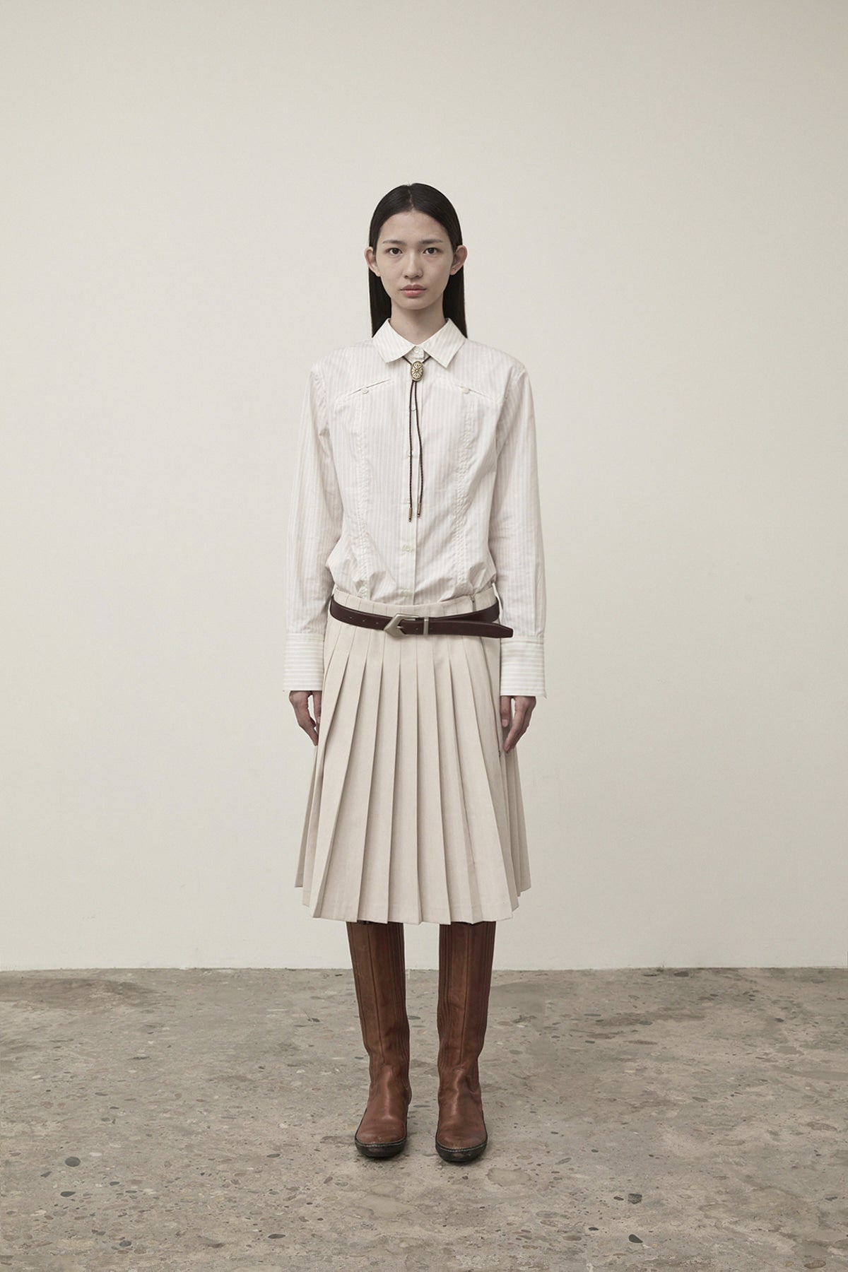 Matin Kim - Pocket Line Point Shirt (Beige) product image 10 | TRAB K-Fashion Australia