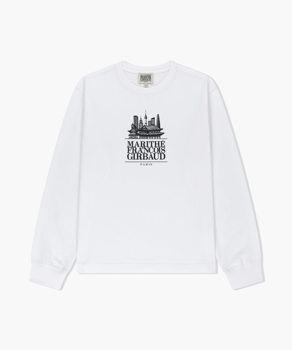 Marithe & Francois Girbaud - Seoul Exclusive Graphic Long Sleeve Tee (White) product image 6 | TRAB K-Fashion Australia