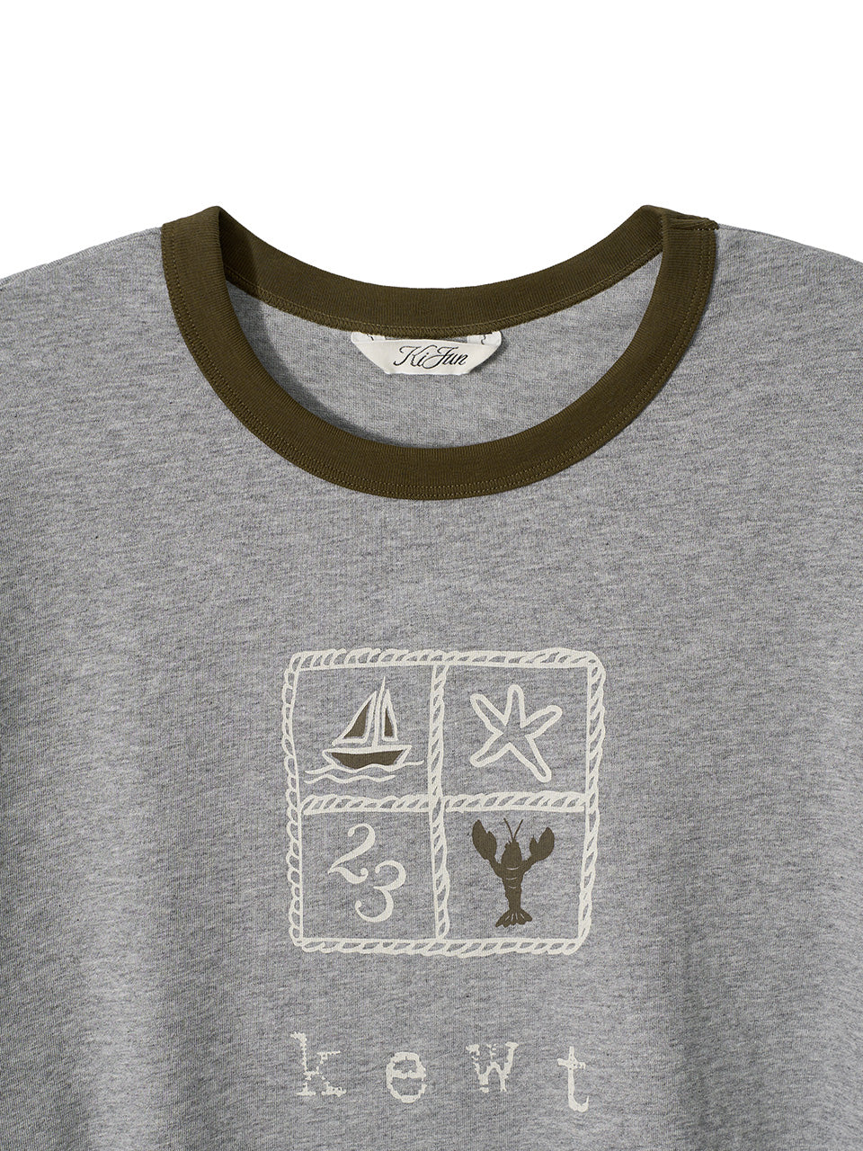 Kijun - Kewt Ringer Tee (Melange Grey) product image 9 | TRAB K-Fashion Australia