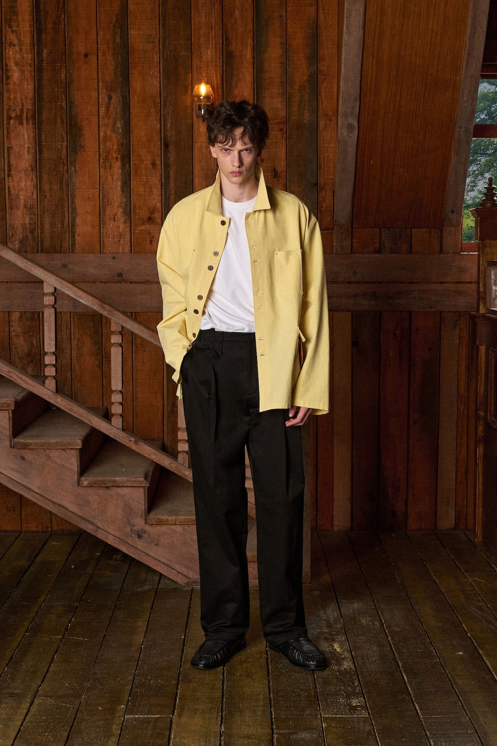 STU - Arch Pleat Cotton Pants (Black) product image 8 | TRAB K-Fashion Australia