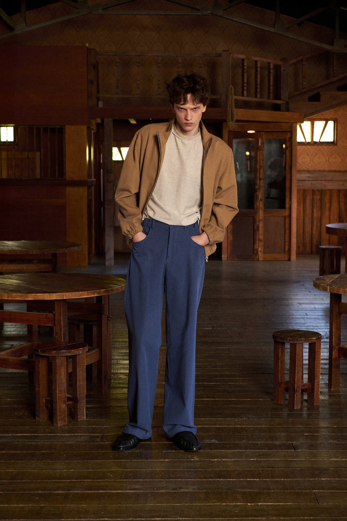 STU - Shift High-neck Jacket (Beige) product image 1 | TRAB K-Fashion Australia