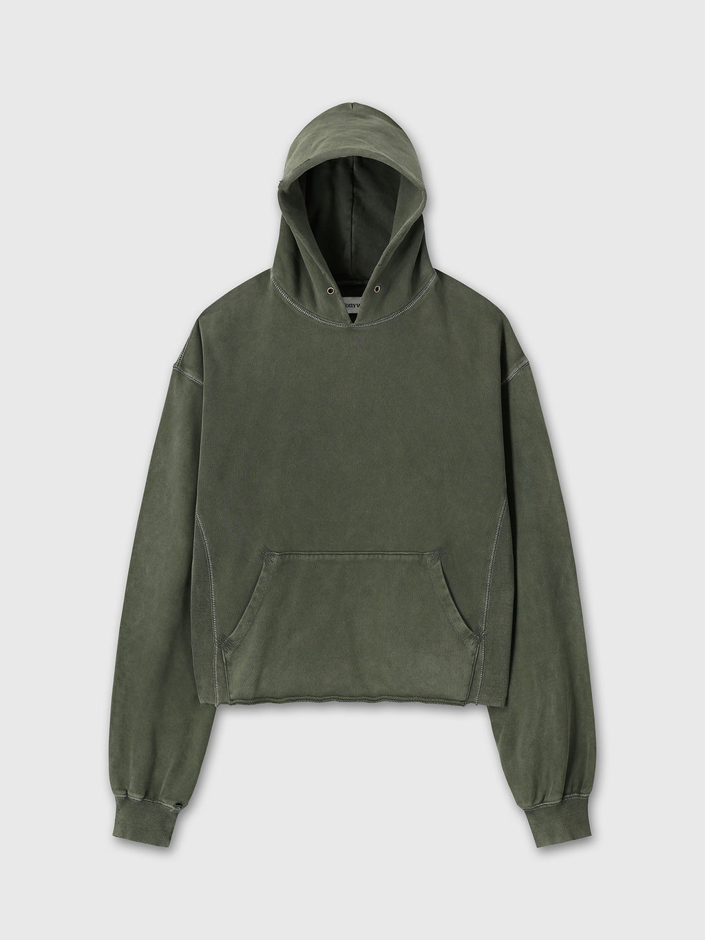 Tonywack - Garment Dyed Raw Edge Hoodie (Faded Green) product image 9 | TRAB K-Fashion Australia