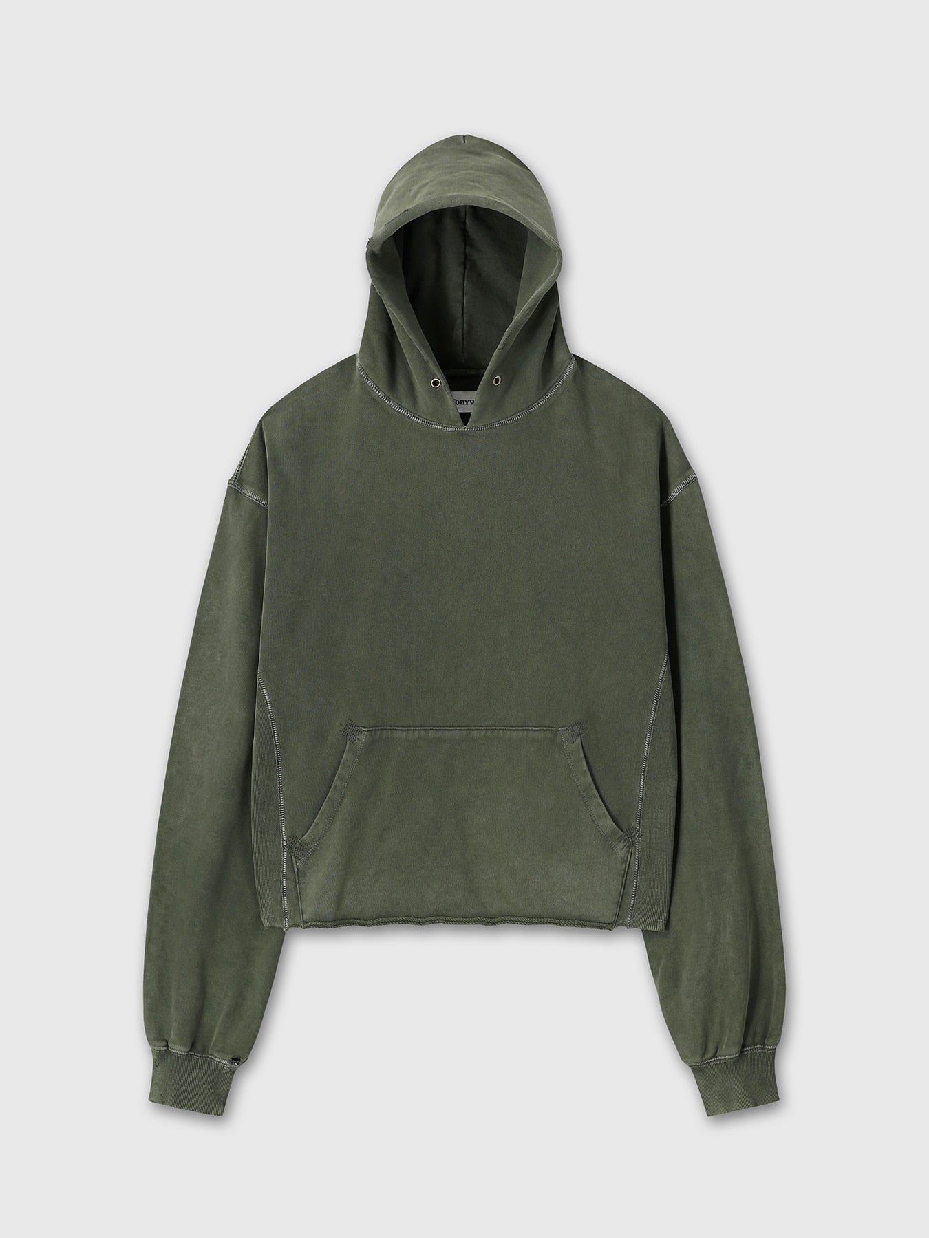 Tonywack - Garment Dyed Raw Edge Hoodie (Faded Green) product image 9 | TRAB K-Fashion Australia