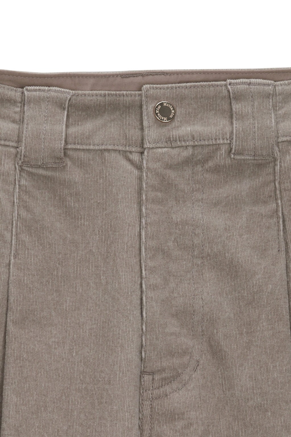 Matin Kim - Corduroy Tuck Point Wide Pants (Beige) product image 3 | TRAB K-Fashion Australia