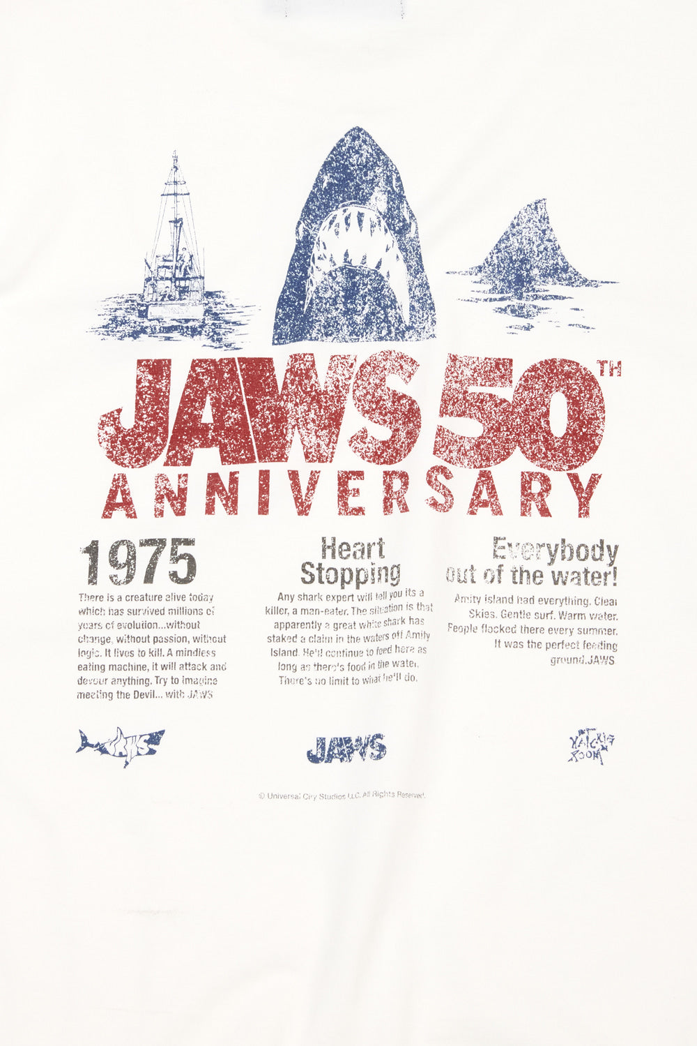 Hatchingroom - Jaws 50th Tee (White) product image 4 | TRAB K-Fashion Australia