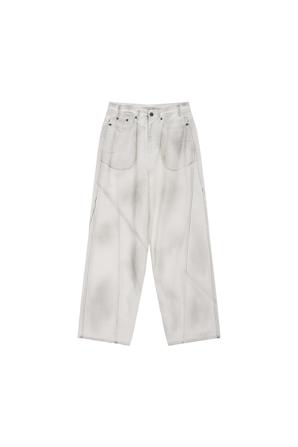 Matin Kim - Line Point Painting Denim Pants (Black) product image 6 | TRAB K-Fashion Australia