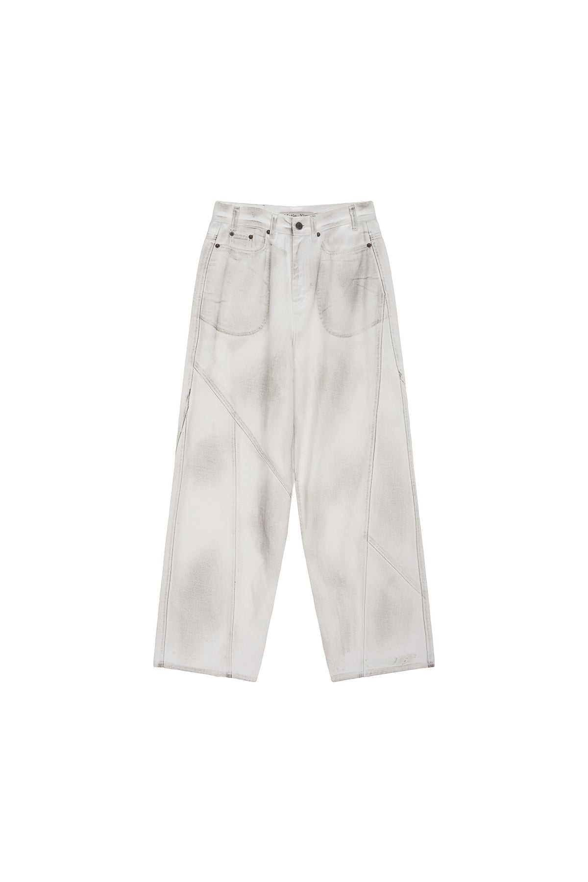 Matin Kim - Line Point Painting Denim Pants (Black) product image 6 | TRAB K-Fashion Australia