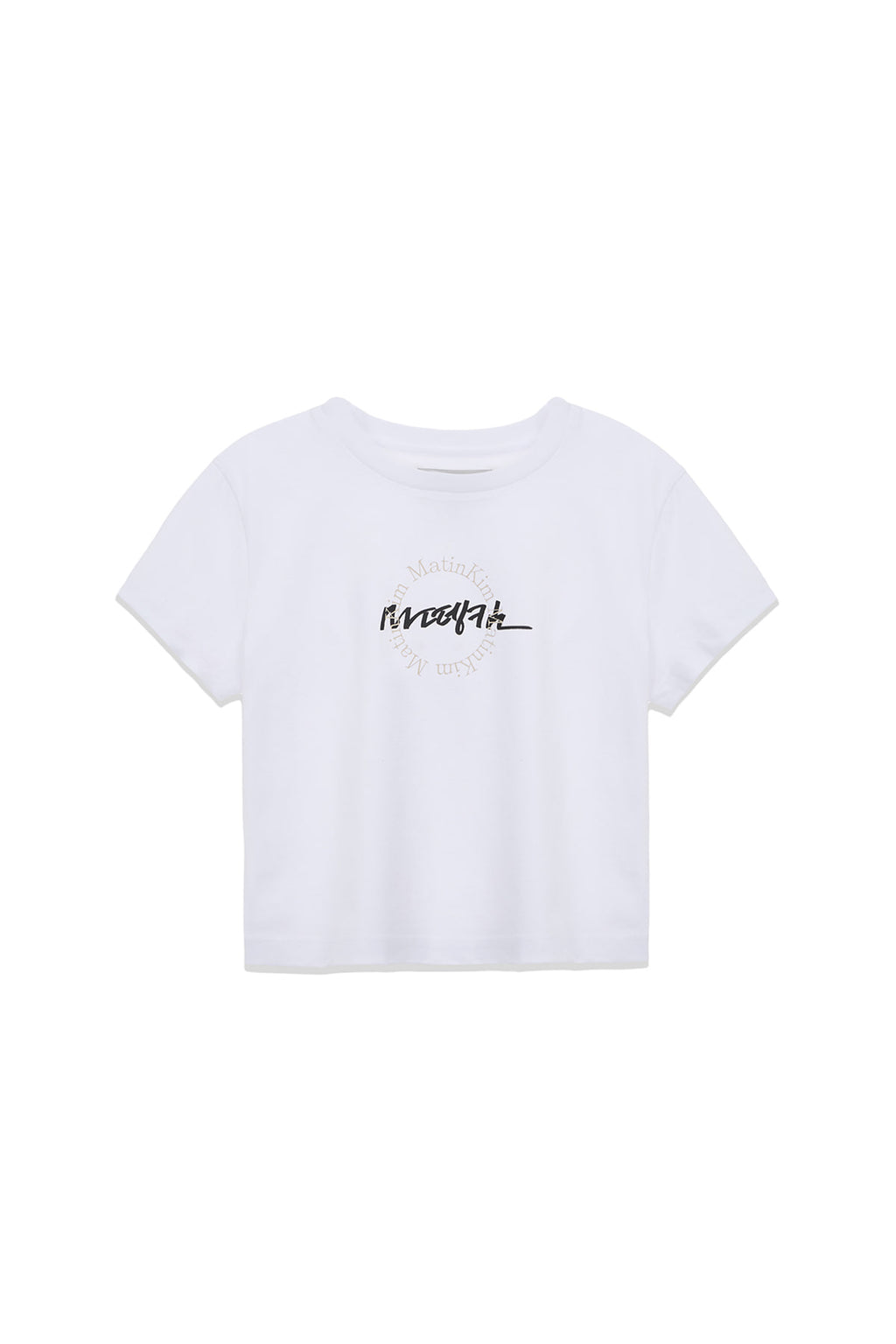 Matin Kim - Hangeul Circle Point Logo Top (White) product image 2 | TRAB K-Fashion Australia