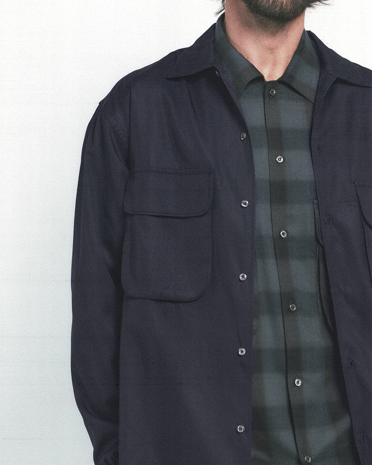 Eastlogue - Comfy Wide Shirts (Dark Navy) product image 3 | TRAB K-Fashion Australia