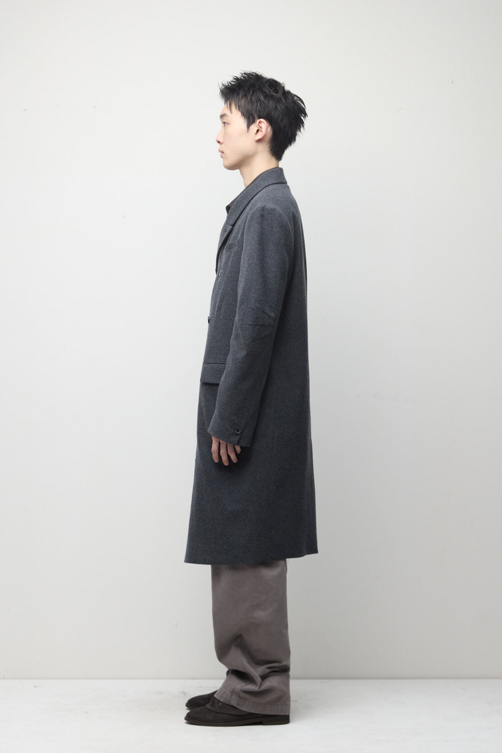 Hatchingroom - Darted Double Breasted Coat (Charcoal) product image 12 | TRAB K-Fashion Australia