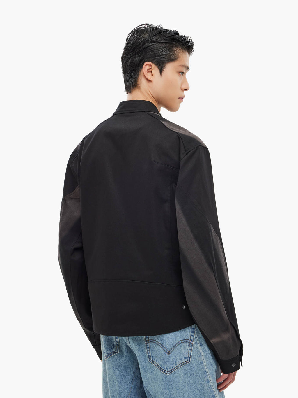 Jiyong Kim - Sun-Bleached Biker Jacket (Black) product image 8 | TRAB K-Fashion Australia