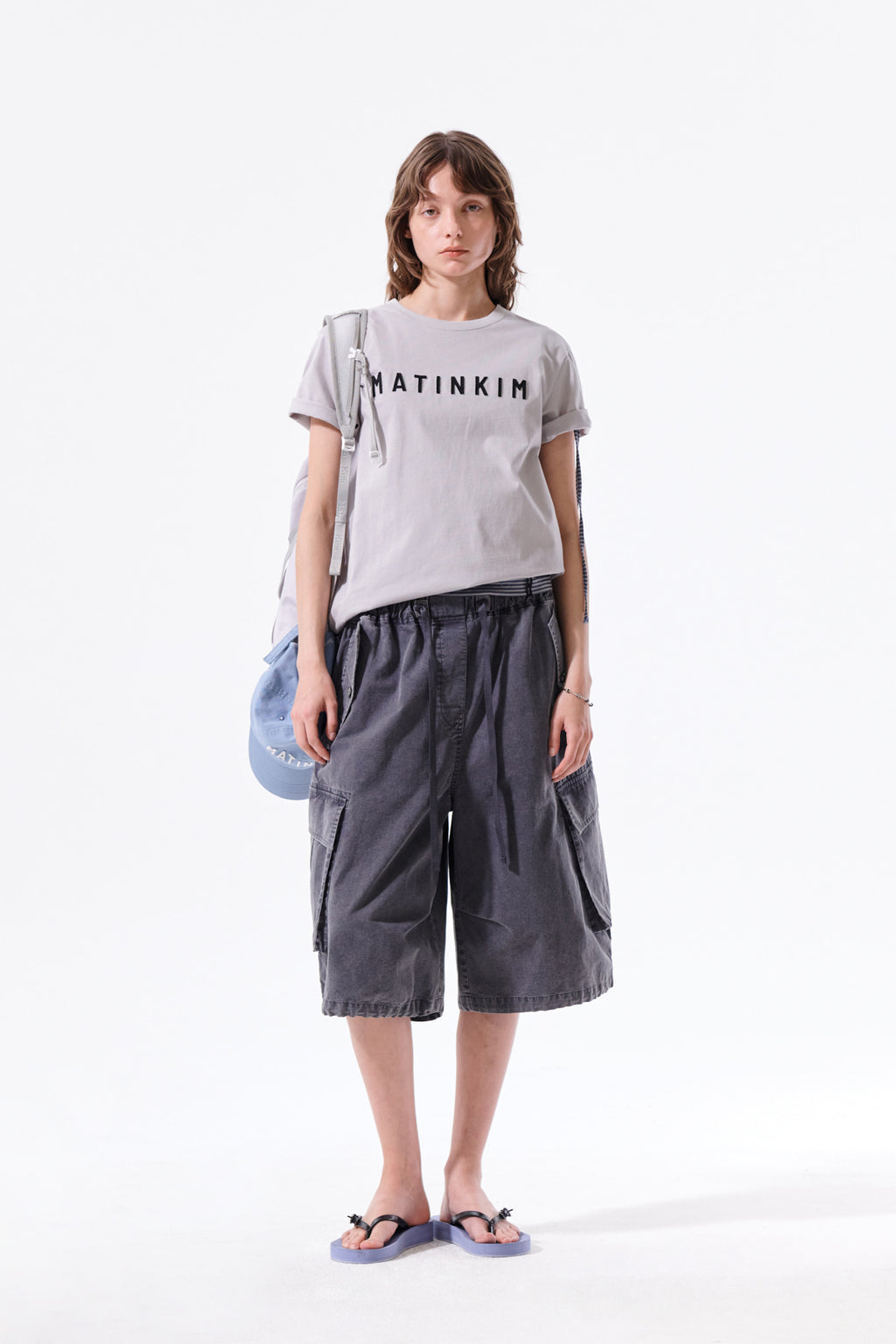 Matin Kim - Applique Felt Logo Top (Grey) product image 8 | TRAB K-Fashion Australia
