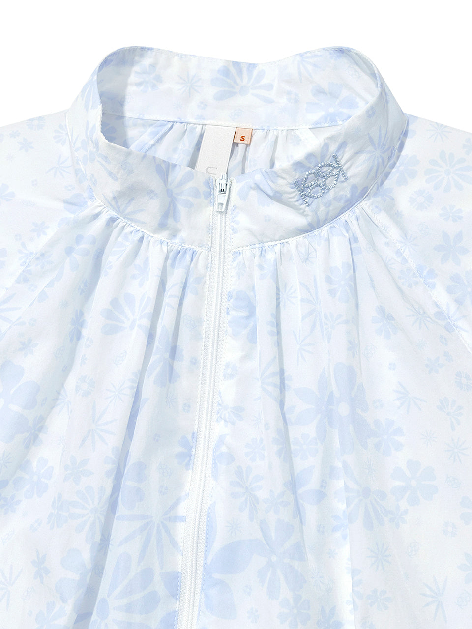 Kijun - Flower Sheer Windbreaker (Print Sky Blue) product image 10 | TRAB K-Fashion Australia