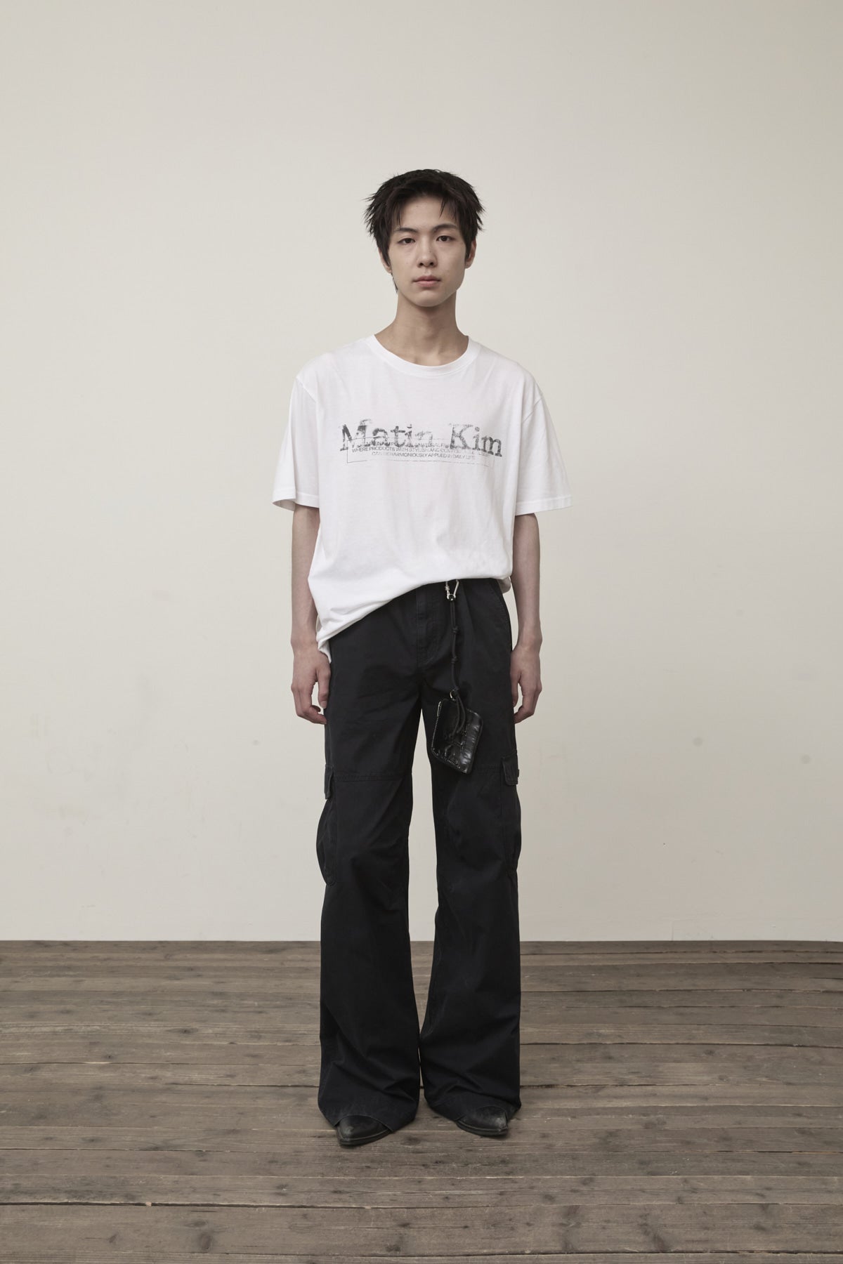 Matin Kim - Stamp Logo Graphic Oversize Top (White) product image 8 | TRAB K-Fashion Australia