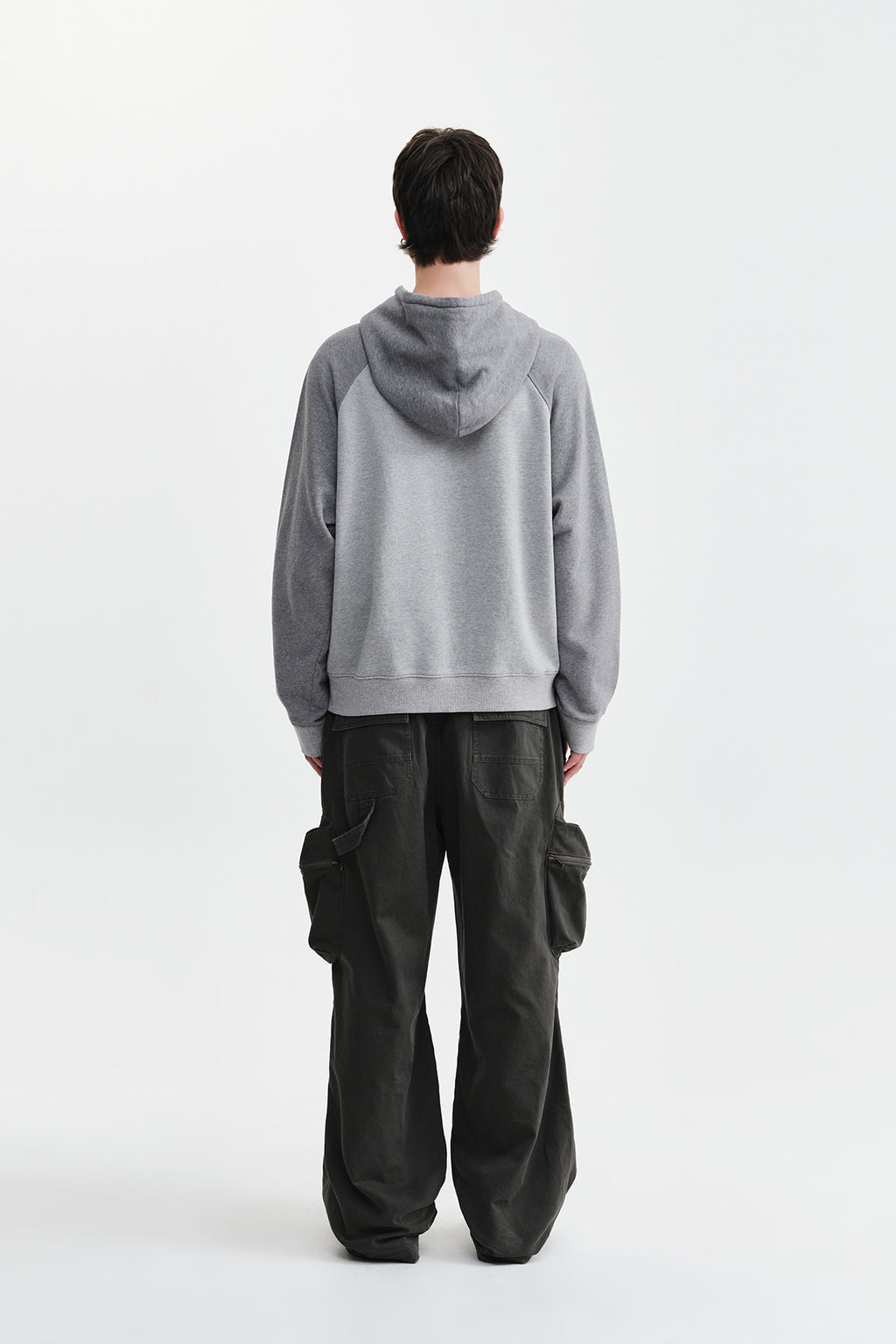 Matin Kim - Color Block Logo Hoody Top (Grey) product image 8 | TRAB K-Fashion Australia