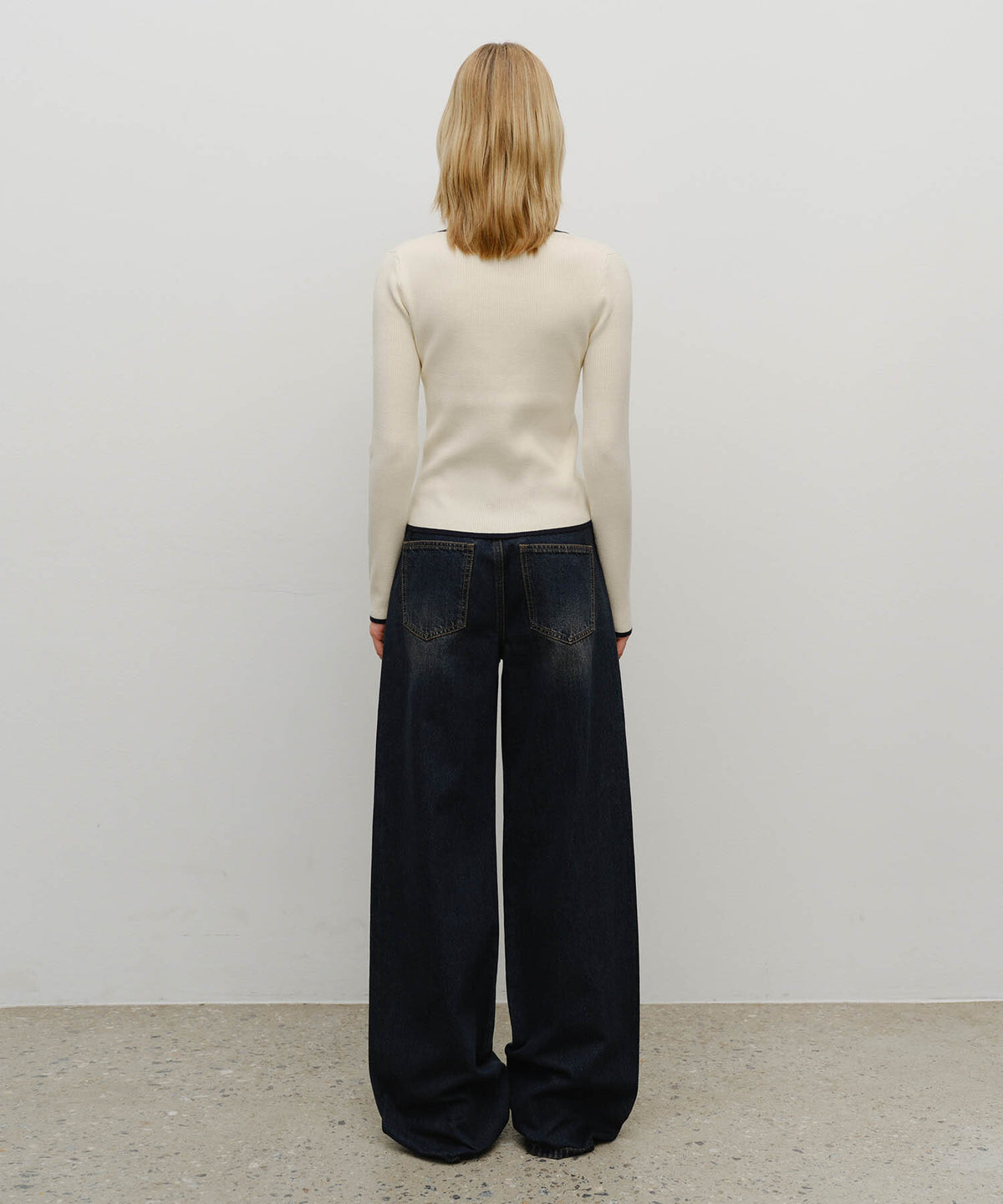 Marithe & Francois Girbaud - Vintage Washed Denim Pants (Dark Blue) product image 5 | TRAB K-Fashion Australia