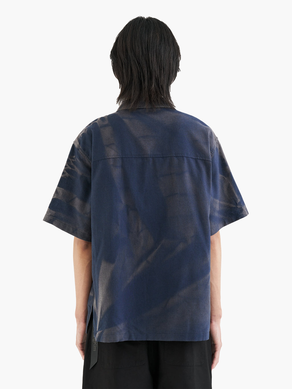 Jiyong Kim - Sun-Bleached Tailored Collar Half Sleeve Shirt (Blue) product image 6 | TRAB K-Fashion Australia