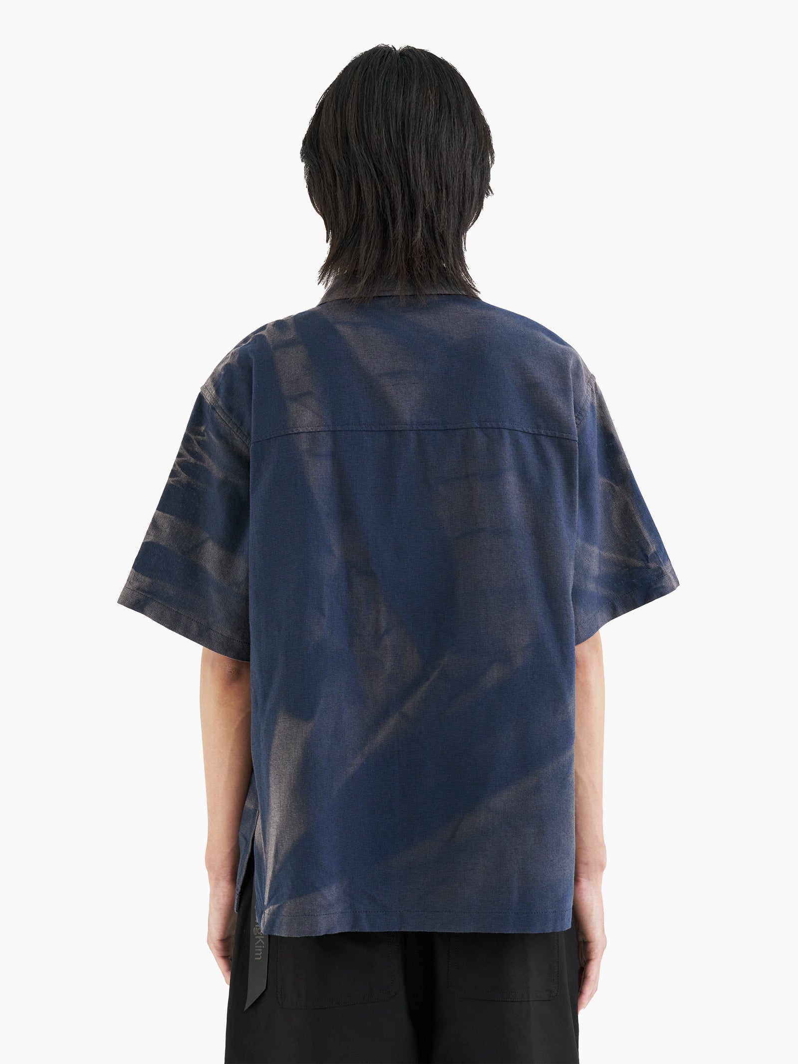 Jiyong Kim - Sun-Bleached Tailored Collar Half Sleeve Shirt (Blue) product image 6 | TRAB K-Fashion Australia