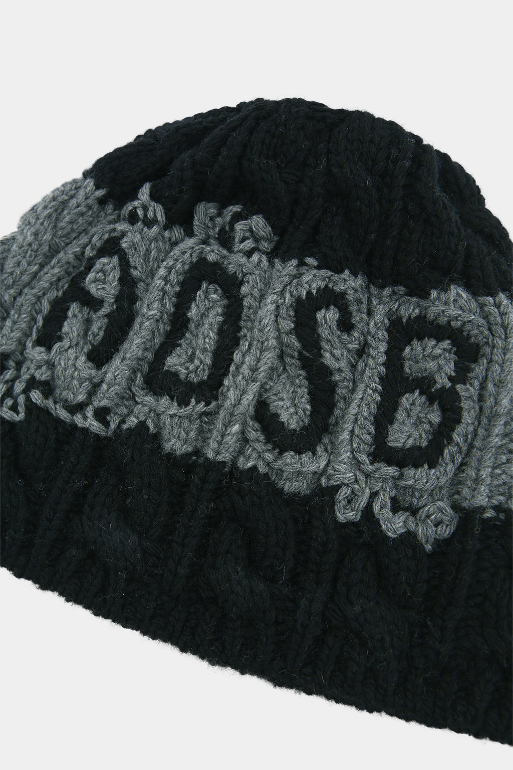 Andersson Bell - Unisex Adsb Cable Cashmere Beanie (black/grey) (Black/Grey) product image 8 | TRAB K-Fashion Australia