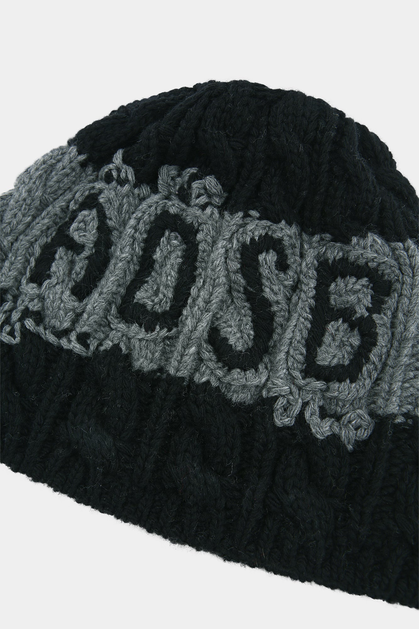Andersson Bell - Unisex Adsb Cable Cashmere Beanie (black/grey) (Black/Grey) product image 8 | TRAB K-Fashion Australia