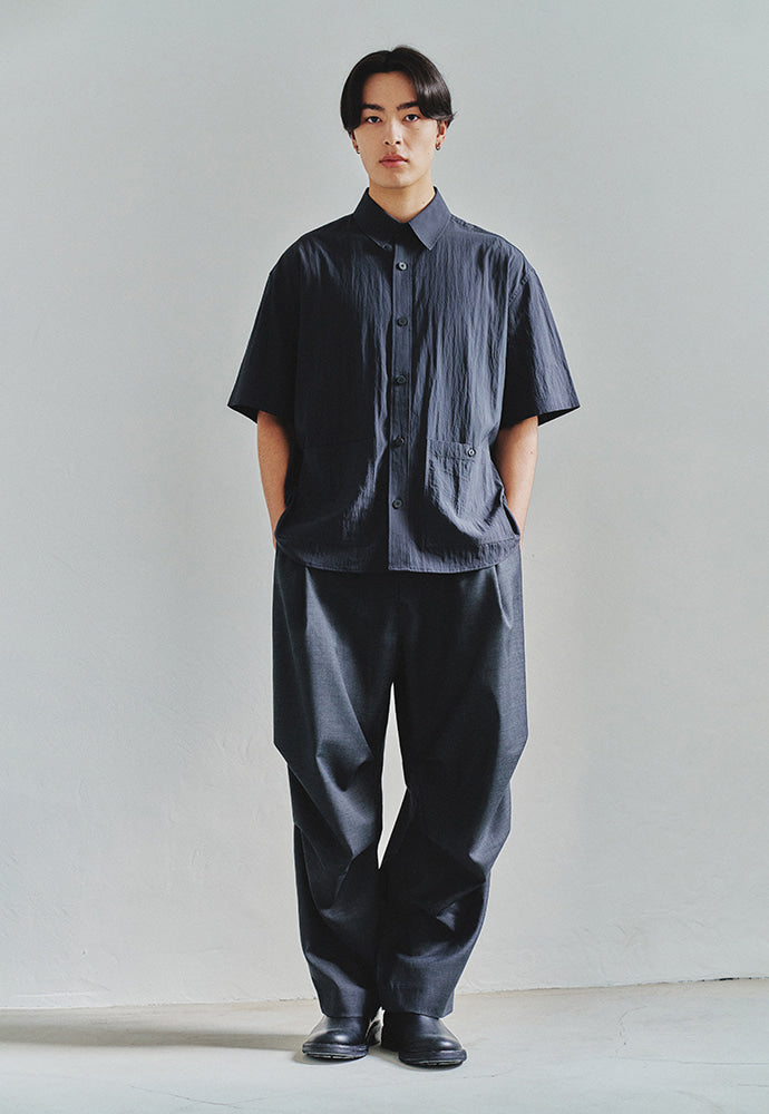 Art if acts - Wool Two Tuck Parachute Pants (Grey) product image 4 | TRAB K-Fashion Australia