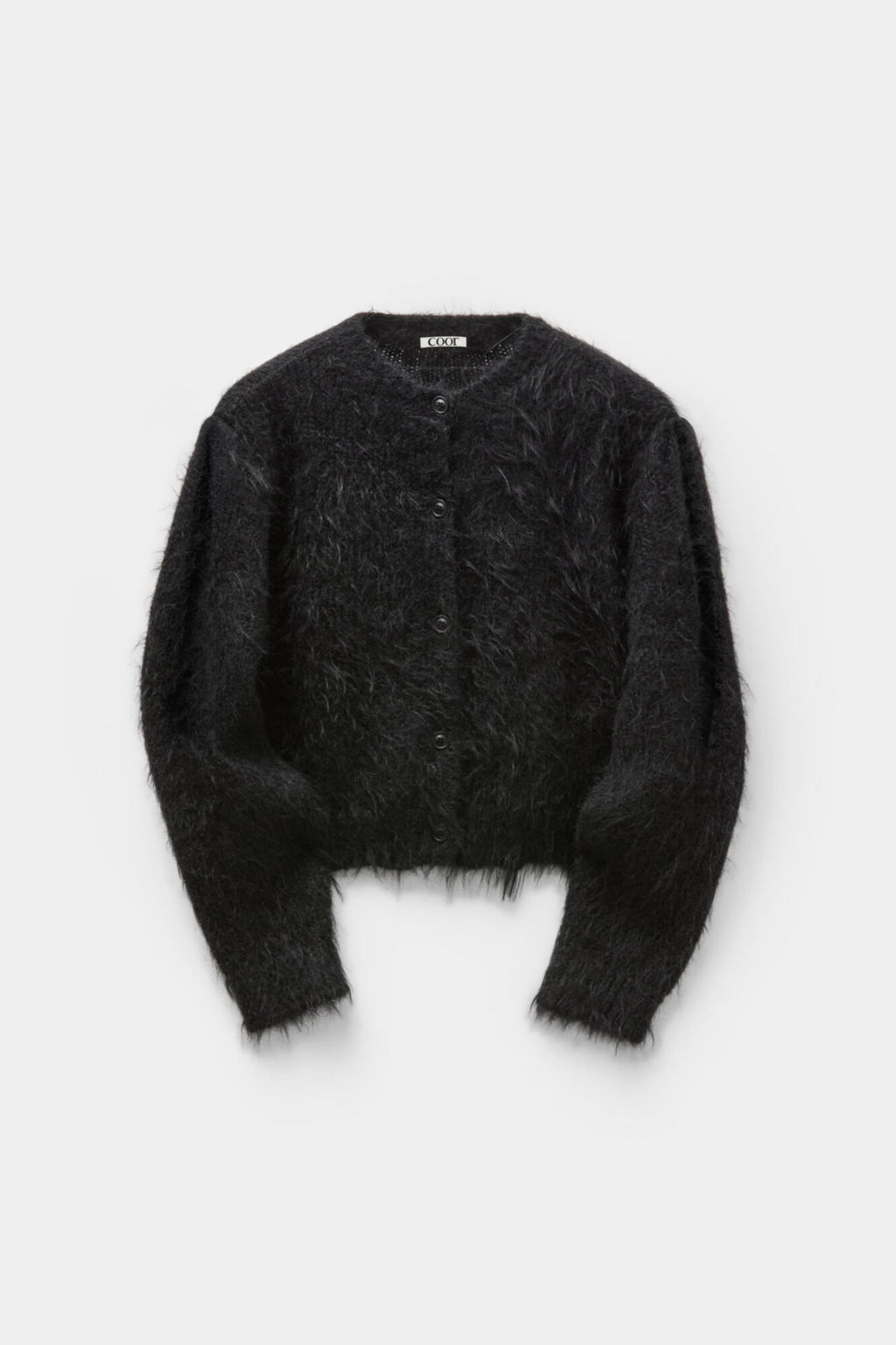 Coor - Fuzzy Cropped Cardigan (Black) product image 1 | TRAB K-Fashion Australia