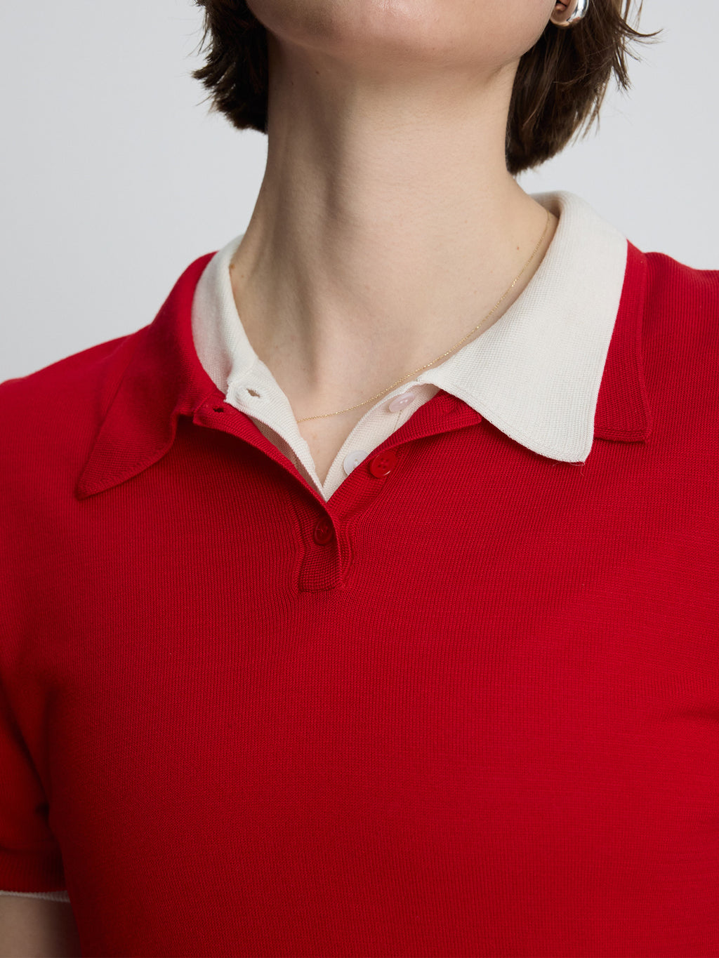 Tonywack - Silk Cotton Polo Shirt (Red) product image 7 | TRAB K-Fashion Australia