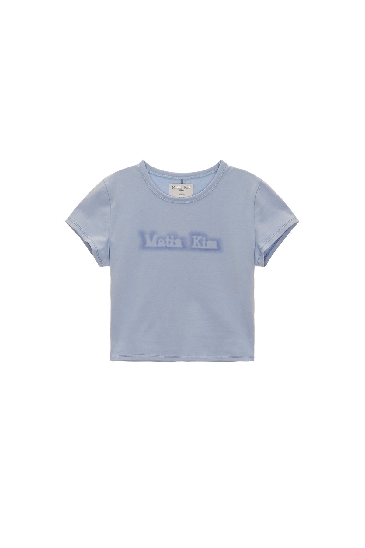 Matin Kim - Matin Shade Logo Crop Top (Sky) product image 1 | TRAB K-Fashion Australia