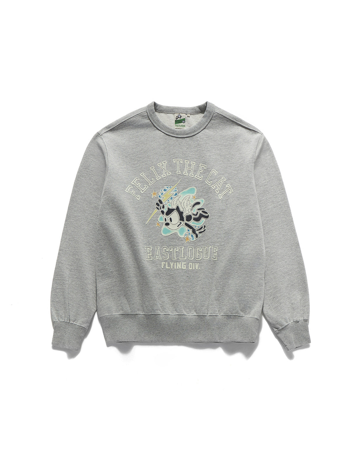 Eastlogue - Flying Lightning Felix Flocking Sweat Shirt (Melange Grey) product image 1 | TRAB K-Fashion Australia