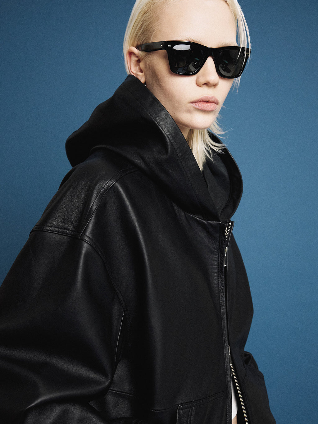 Tonywack - Nappa Leather Hoodie Jacket (Black) product image 9 | TRAB K-Fashion Australia
