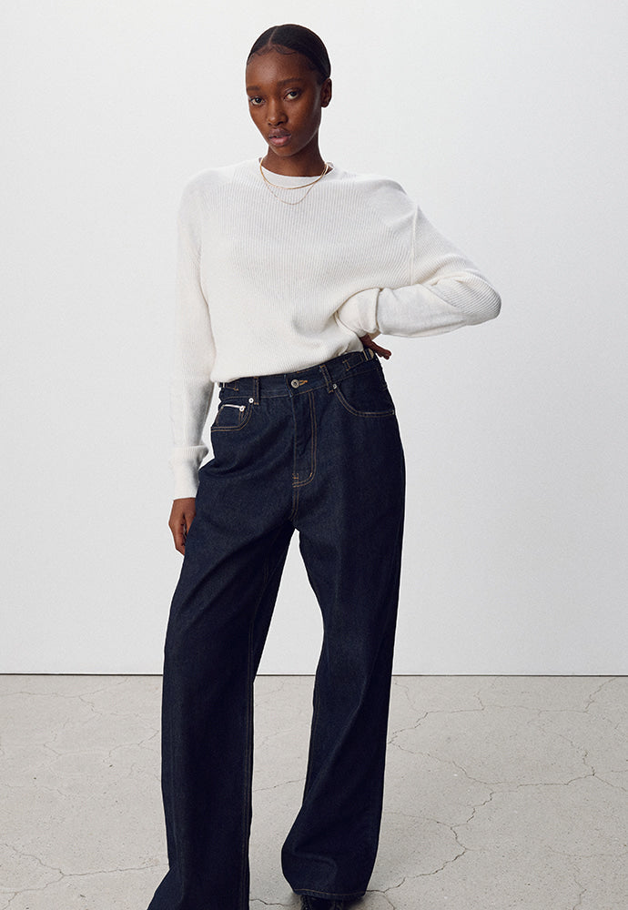 Tonywack - Wide-Leg Selvedge Denim Jeans (Indigo) product image 4 | TRAB K-Fashion Australia