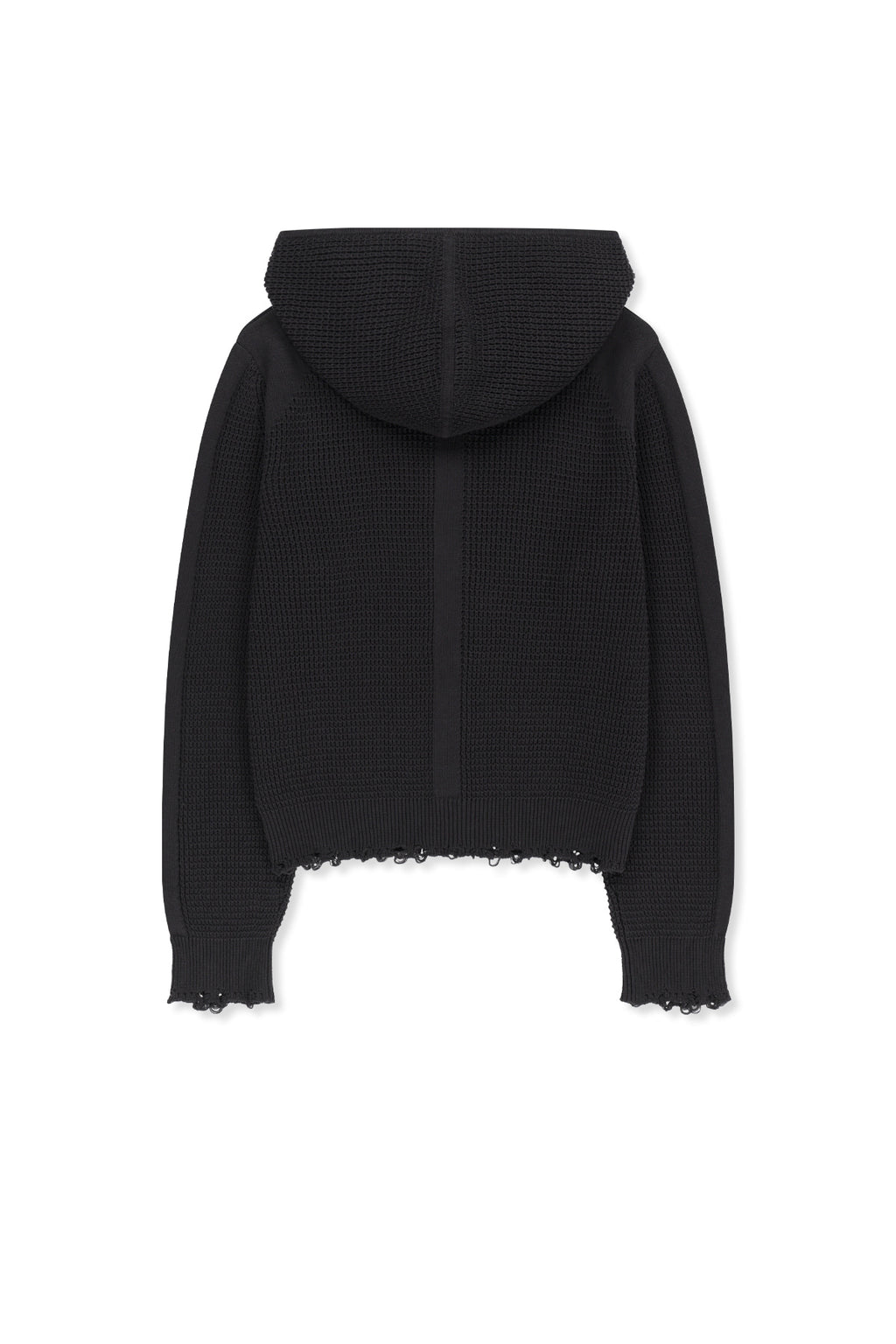 Matin Kim - Waffle Texture Hoody Knit Zip Up (Charcoal) product image 3 | TRAB K-Fashion Australia