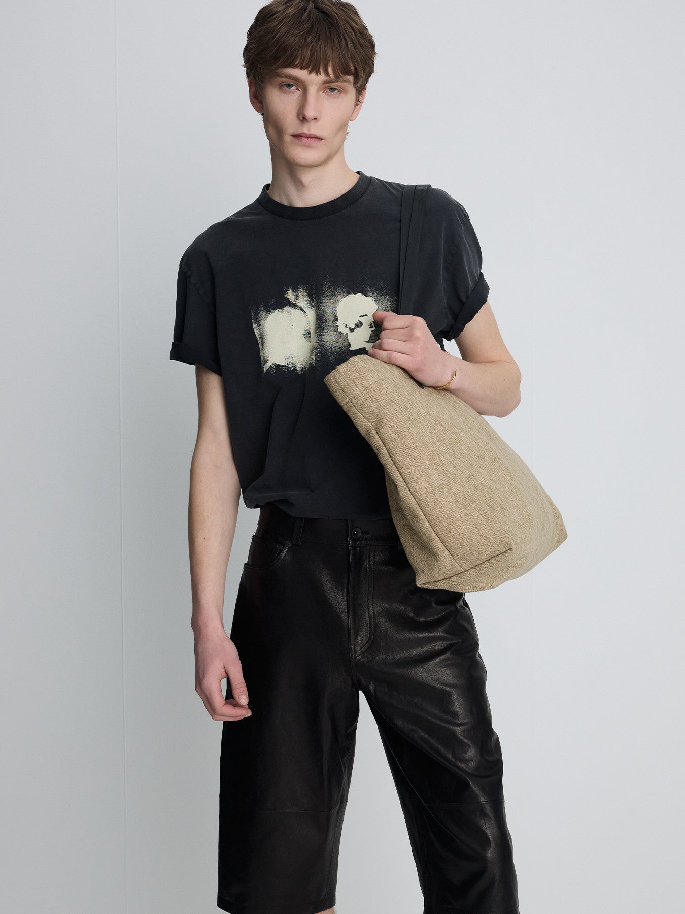 Tonywack - Garment Dyed Profiled T-Shirt (Faded Black) product image 3 | TRAB K-Fashion Australia