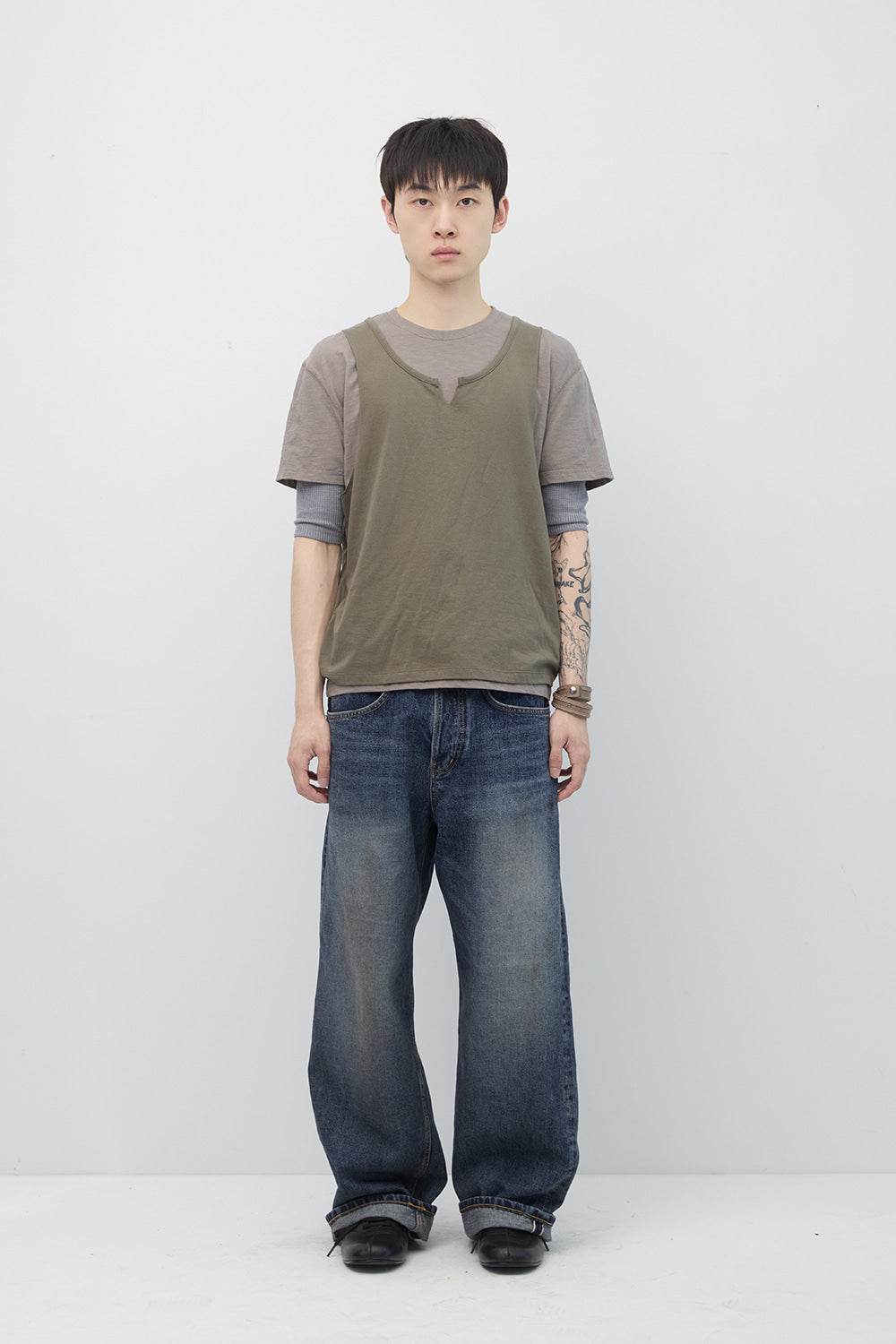 Hatchingroom - Triple Layered Tee (Olive) product image 8 | TRAB K-Fashion Australia