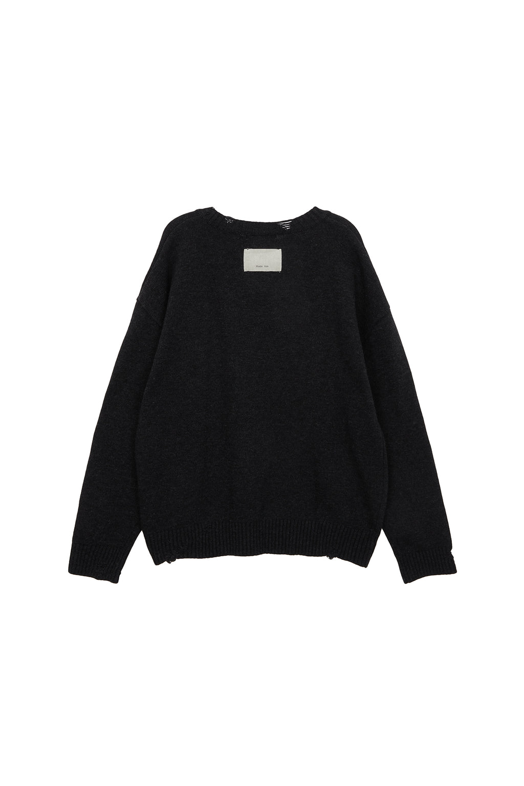 Matin Kim - Matin Sleeve Line Knit Pullover (Charcoal) product image 2 | TRAB K-Fashion Australia