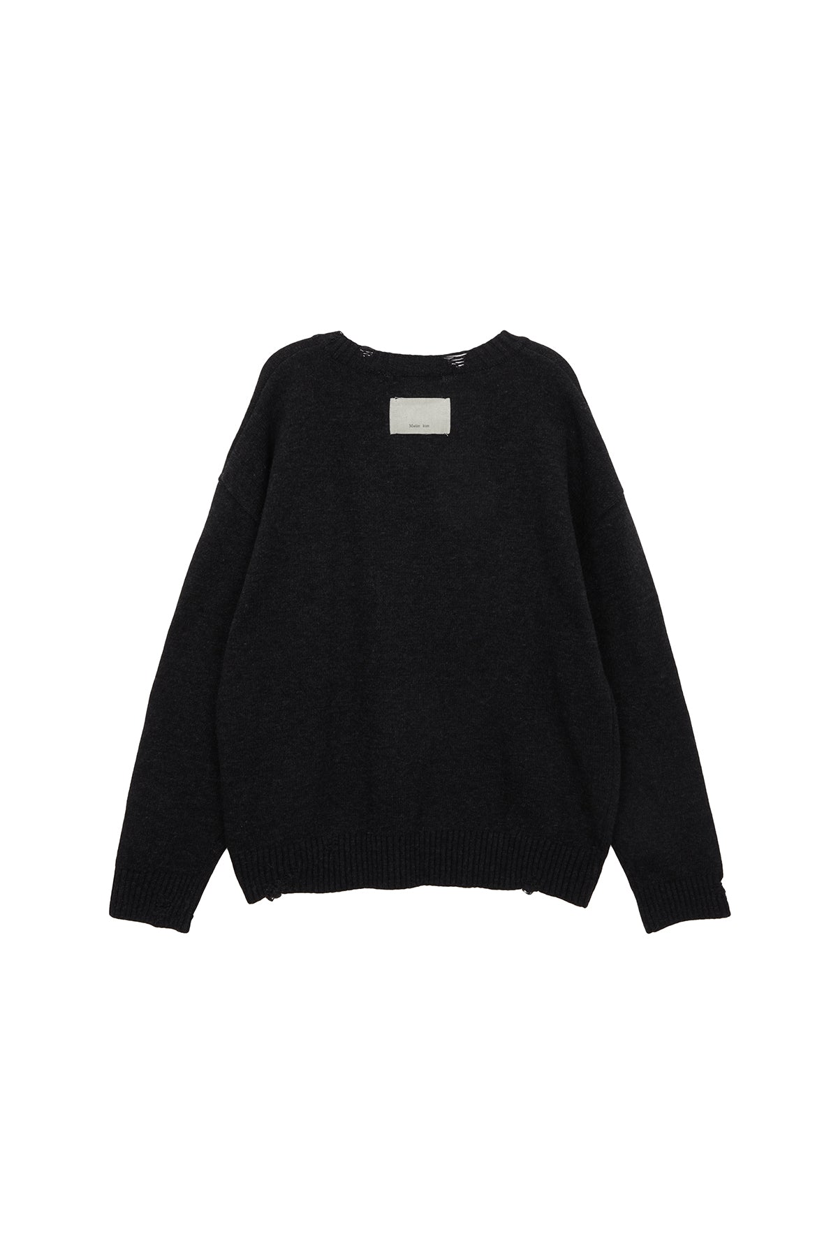 Matin Kim - Matin Sleeve Line Knit Pullover (Charcoal) product image 2 | TRAB K-Fashion Australia