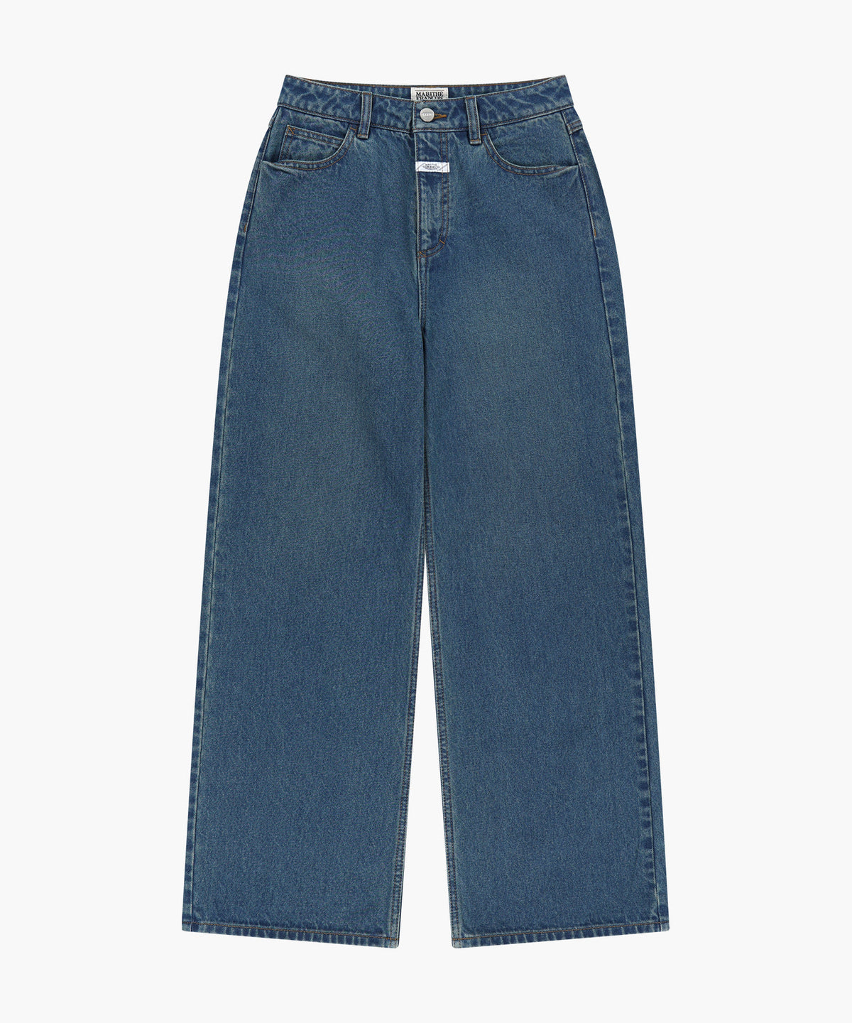 Marithe & Francois Girbaud - [Pre-order – Ships 7 Oct] Semi-wide Denim Pants (Dark Blue) product image 6 | TRAB K-Fashion Australia