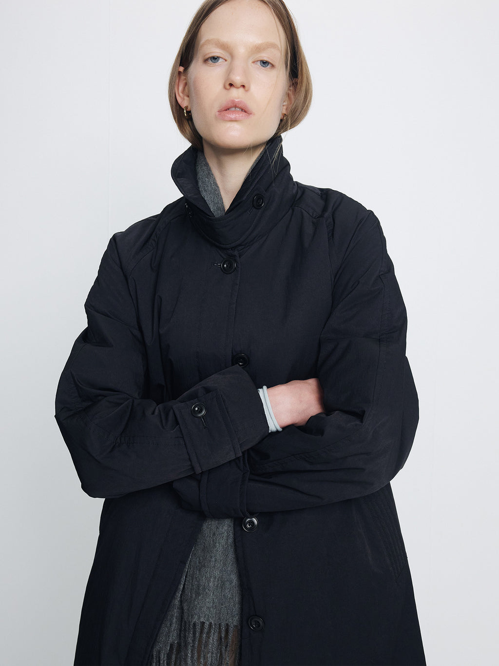 Tonywack - Tailored Trench Puffer Coat (Black) product image 5 | TRAB K-Fashion Australia