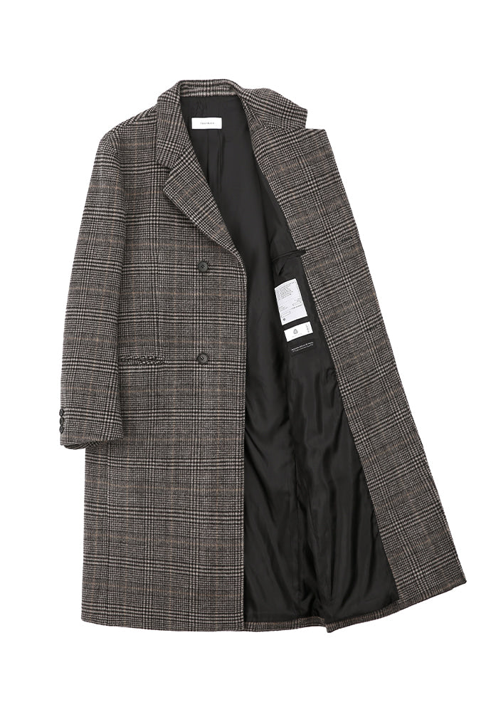 Tonywack - Sortie Wrap Coat (Brown Glen Check) product image 6 | TRAB K-Fashion Australia