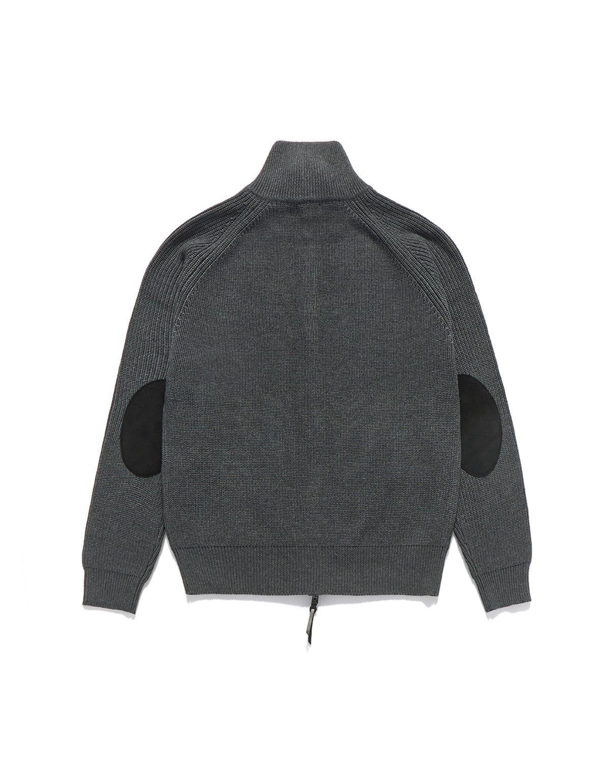 Eastlogue - Leather Patch Drivers Zip-up Knit (Melange Grey) product image 2 | TRAB K-Fashion Australia