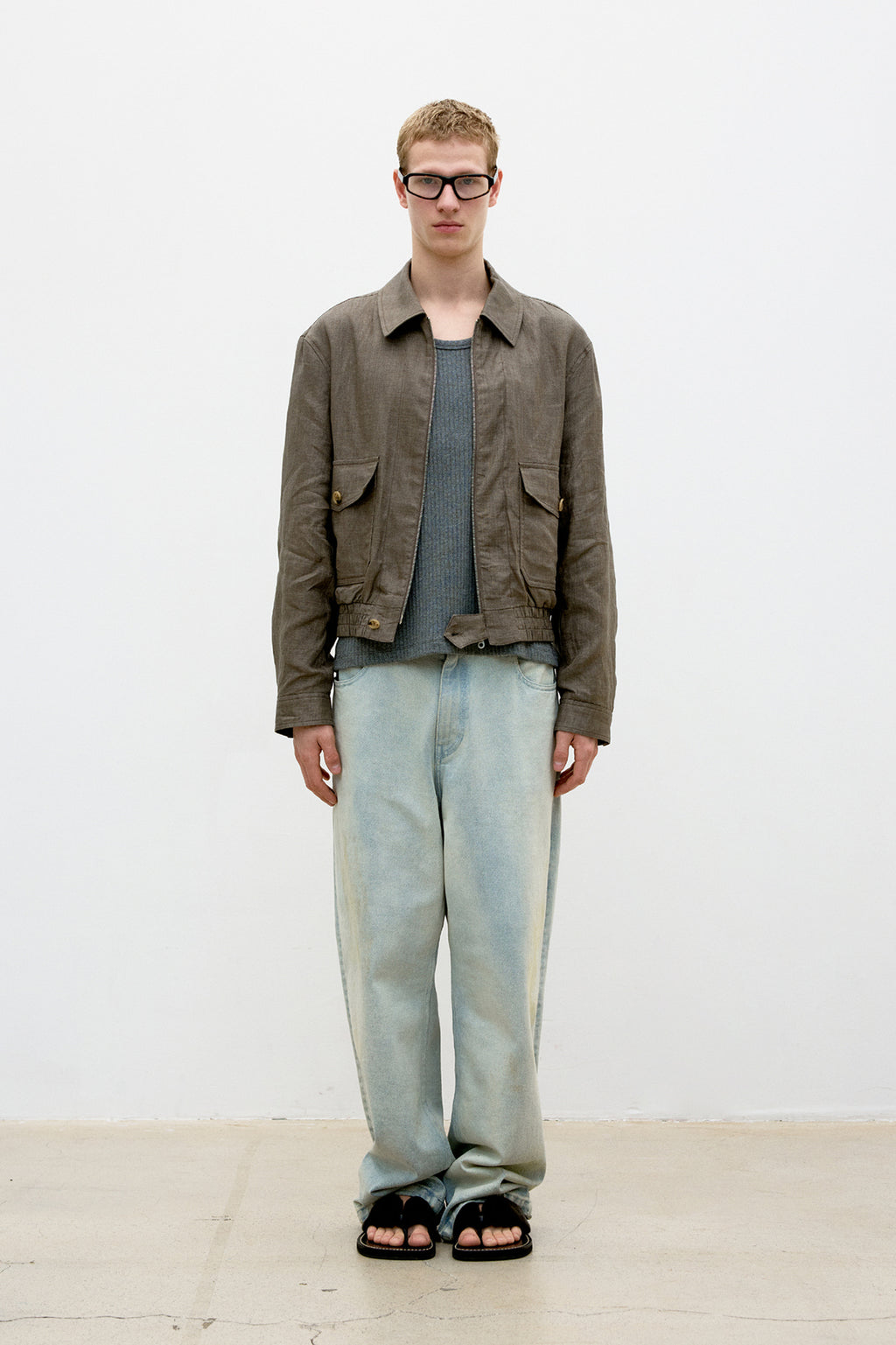 Coor - Double Pocket Station Blouson Jacket (Brown) product image 2 | TRAB K-Fashion Australia