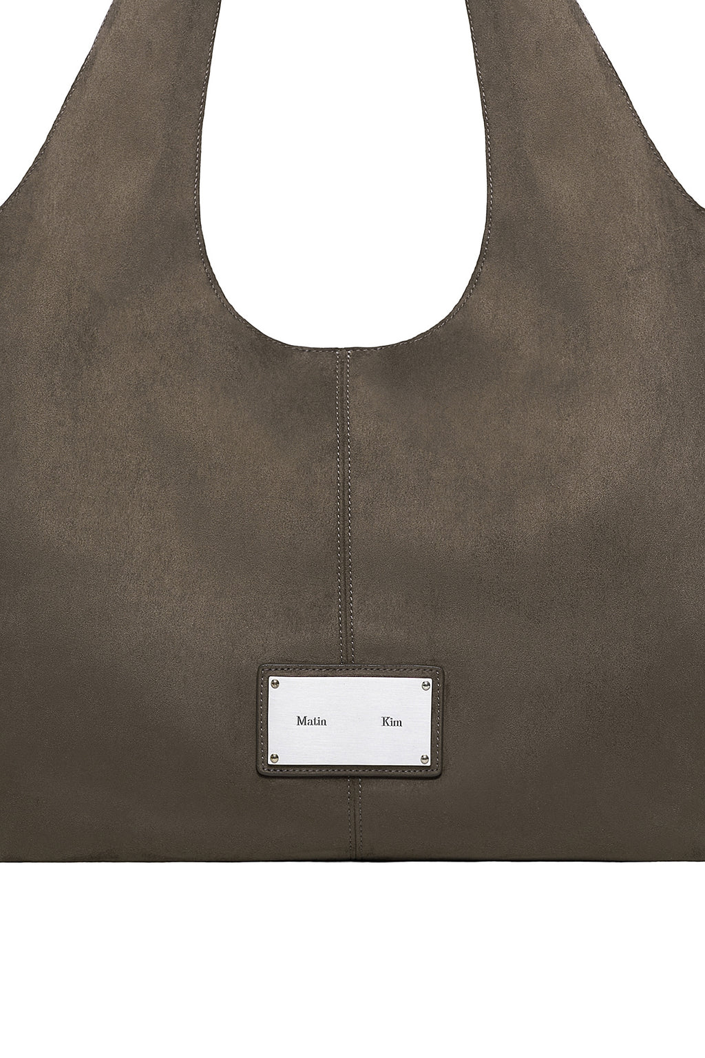 Matin Kim - Side Zip Suede Shoulder Bag (Charcoal) product image 3 | TRAB K-Fashion Australia