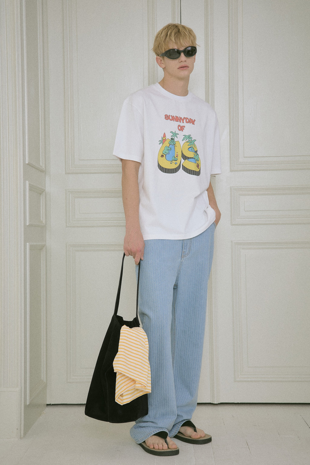 Stu - Embo Stripe Denim Pants Light (Blue) product image 15 | TRAB K-Fashion Australia